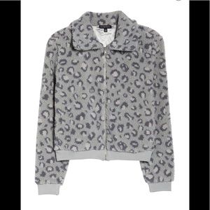 All Time Gray Leopard Bomber Jacket
